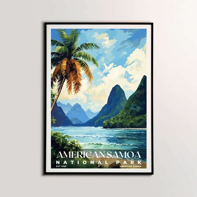 American Samoa National Park Poster, Travel Art, Office Poster, Home Decor | S6 - image2